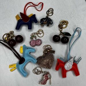 Purse charm/Keychain Set of nine